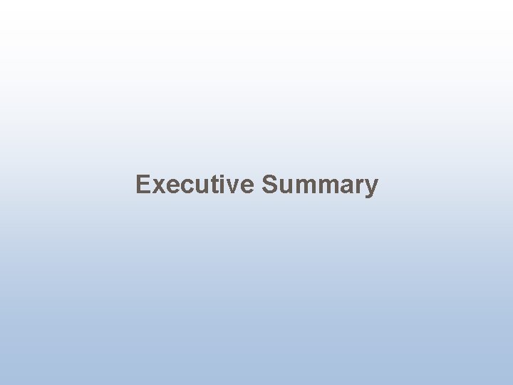 Executive Summary 