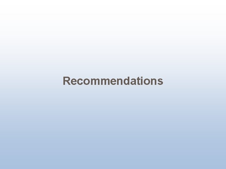Recommendations 