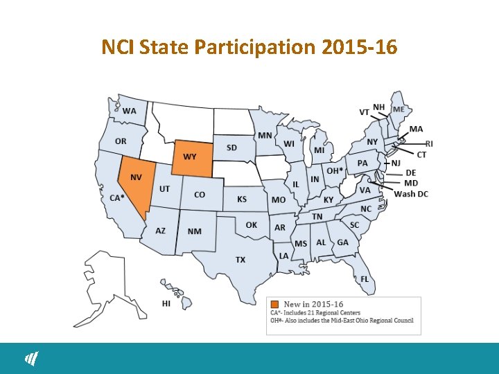 NCI State Participation 2015 -16 