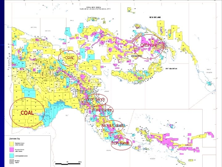 Offshore COAL Iron Sands COAL Rare Earths Nickel/Cobalt Iron Sands 