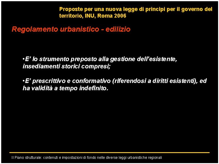 Proposte per una nuova legge di principi per il governo del territorio, INU, Roma