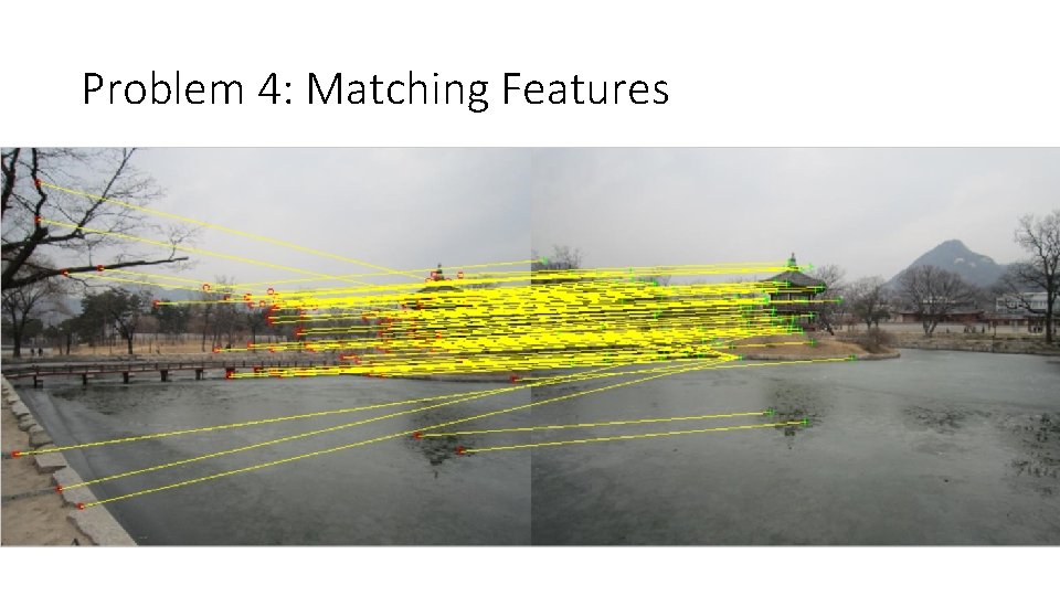 Problem 4: Matching Features Problem 4: Matching Features