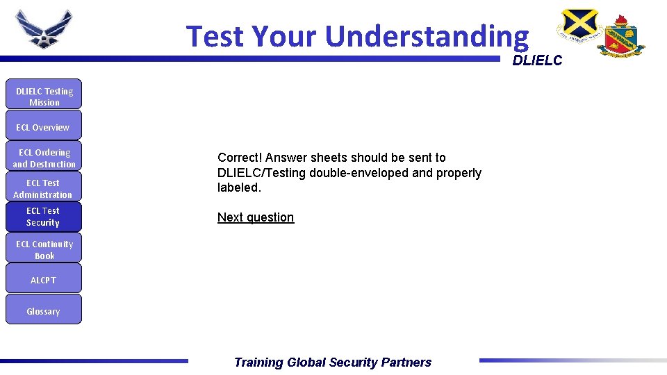 Test Your Understanding DLIELC Testing Mission ECL Overview ECL Ordering and Destruction ECL Test