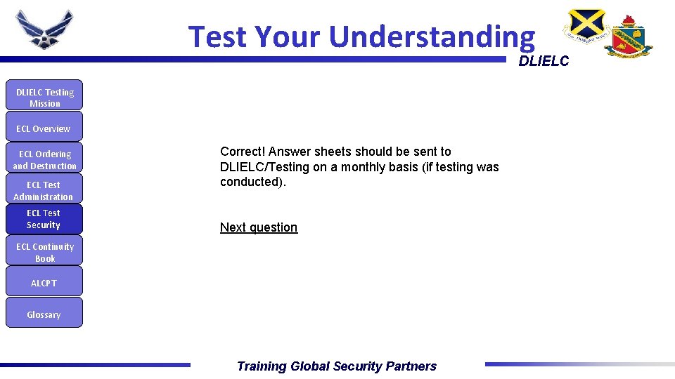 Test Your Understanding DLIELC Testing Mission ECL Overview ECL Ordering and Destruction ECL Test