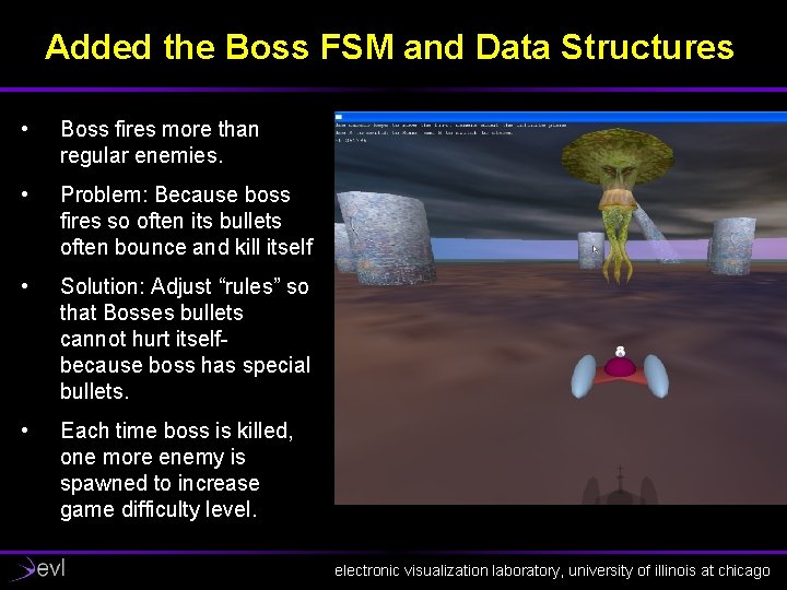 Added the Boss FSM and Data Structures • Boss fires more than regular enemies.