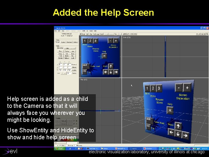 Added the Help Screen Help screen is added as a child to the Camera