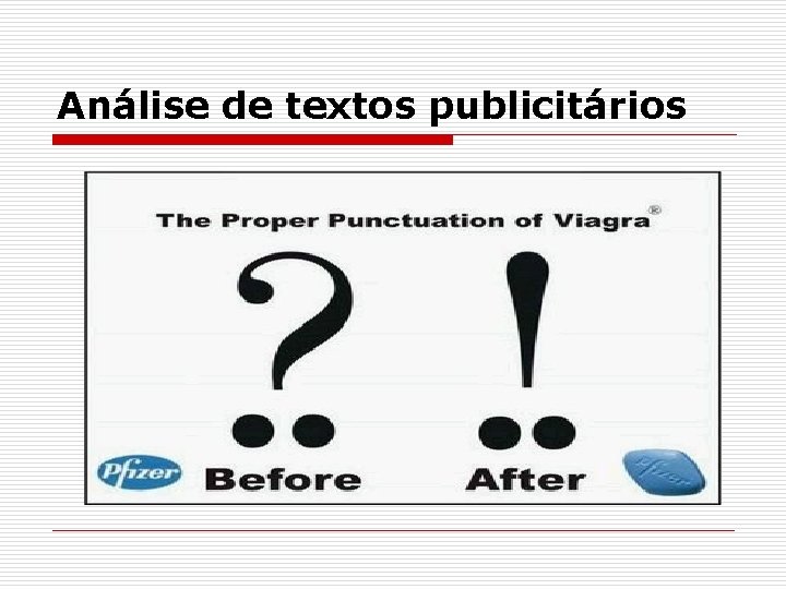 Análise de textos publicitários Análise de textos publicitários