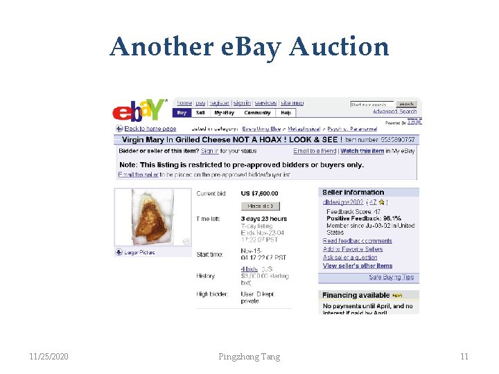 Another e. Bay Auction 11/25/2020 Pingzhong Tang 11 