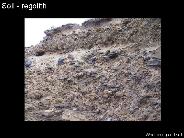 Soil - regolith Weathering and soil 