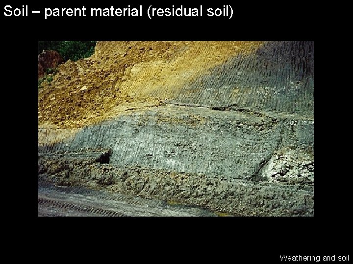 Soil – parent material (residual soil) Weathering and soil 