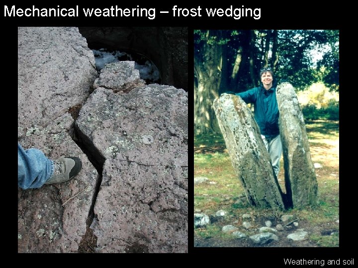 Mechanical weathering – frost wedging Weathering and soil 