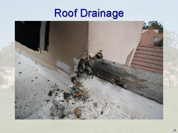 Roof Drainage 21 