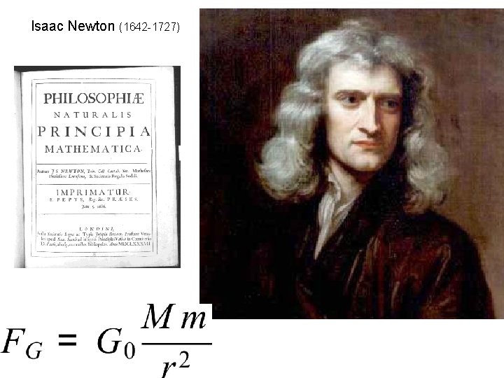 Isaac Newton (1642 -1727) 