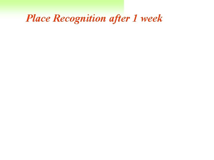 Place Recognition after 1 week 