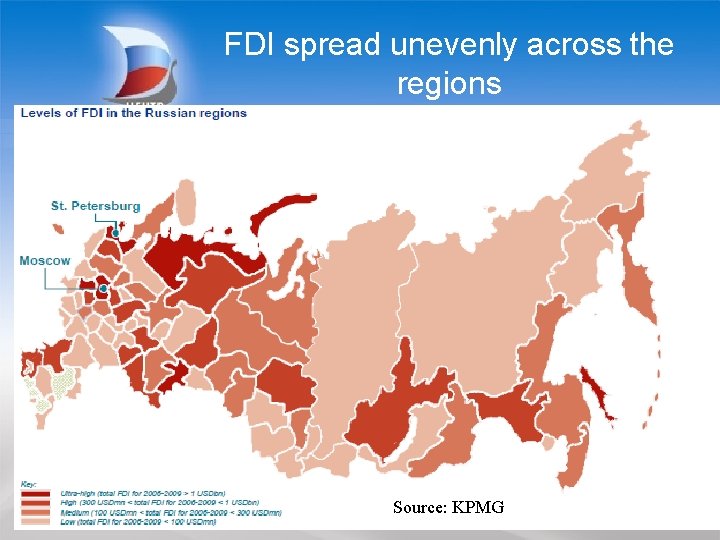 FDI spread unevenly across the regions БЛАГОДАРЮ ЗА ВНИМАНИЕ Source: KPMG 20 20 