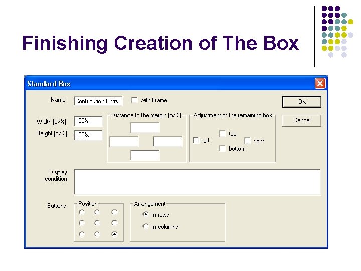 Finishing Creation of The Box 