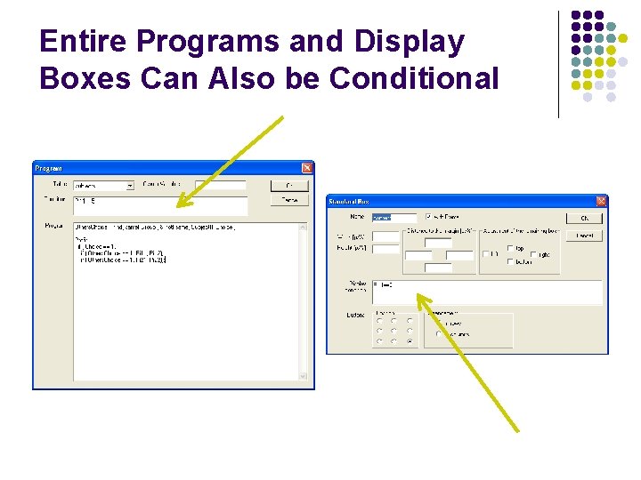 Entire Programs and Display Boxes Can Also be Conditional 