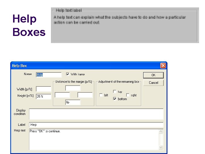 Help Boxes 