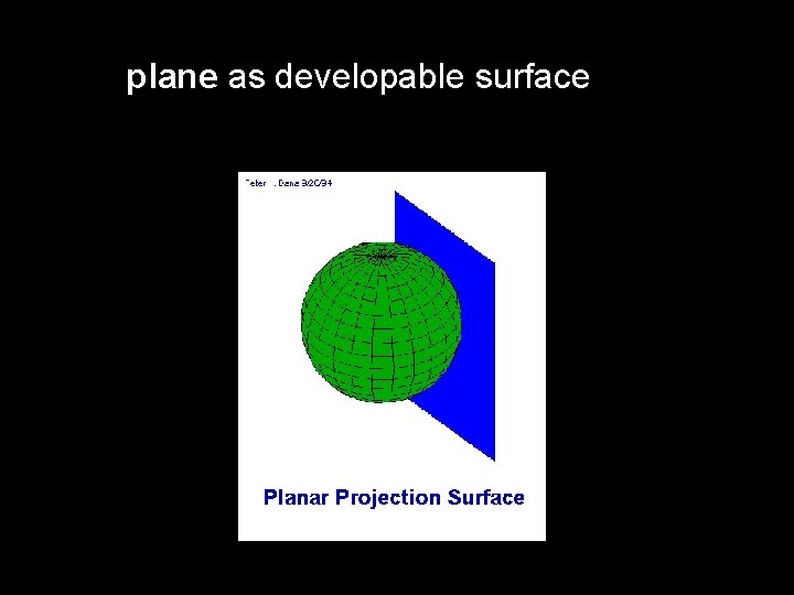 plane as developable surface 