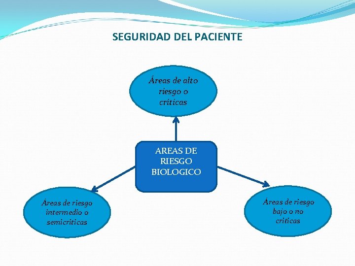 SEGURIDAD DEL PACIENTE Áreas de alto riesgo o críticas AREAS DE RIESGO BIOLOGICO Áreas