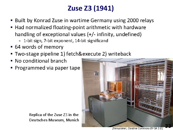 Zuse Z 3 (1941) § Built by Konrad Zuse in wartime Germany using 2000