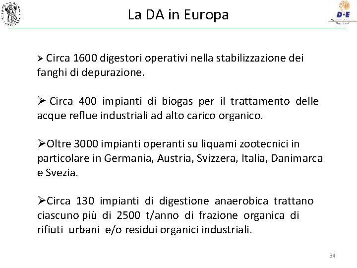 Digestione anaerobica da rifiuti Fonti rinnovabili di energia