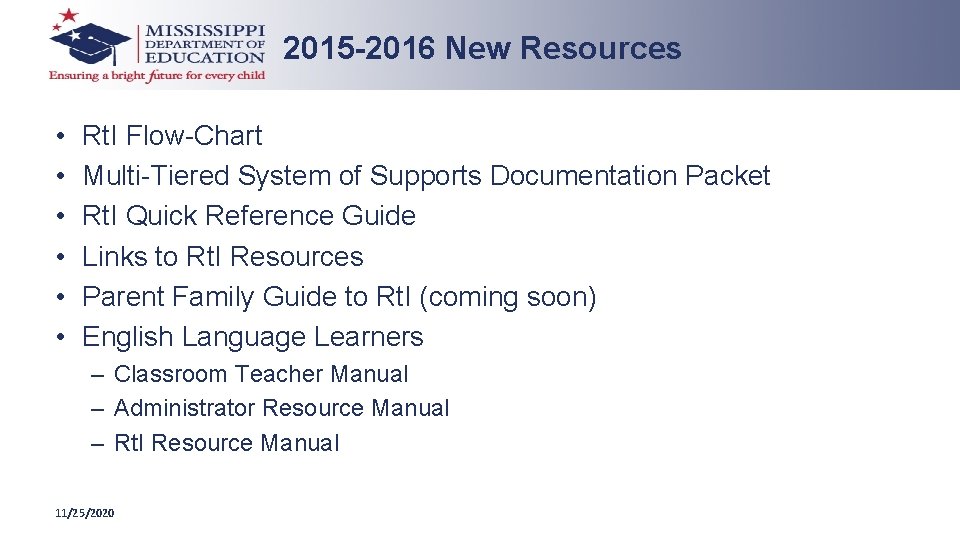 2015 -2016 New Resources • • • Rt. I Flow-Chart Multi-Tiered System of Supports