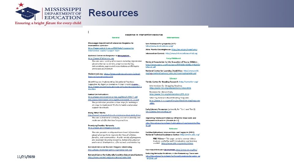 Resources 11/25/2020 