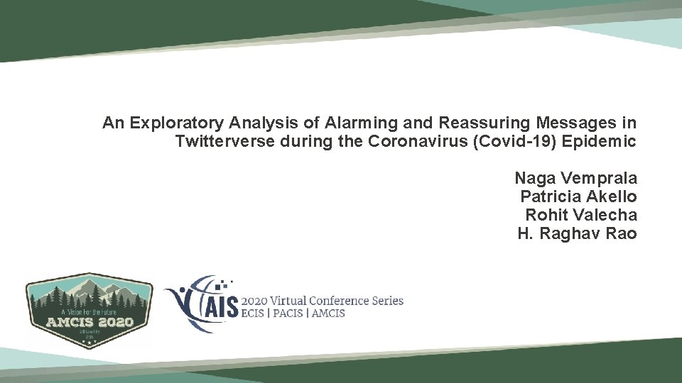 An Exploratory Analysis of Alarming and Reassuring Messages in Twitterverse during the Coronavirus (Covid-19)