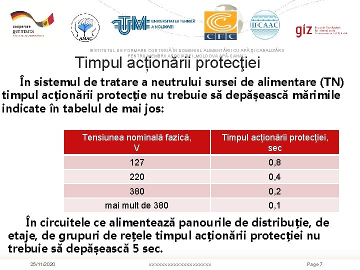 INSTITUTUL DE FORMARE CONTINUĂ ÎN DOMENIUL ALIMENTĂRII CU APĂ ŞI CANALIZĂRII PENTRU MEMBRII ASOCIAȚIEI