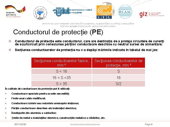 INSTITUTUL DE FORMARE CONTINUĂ ÎN DOMENIUL ALIMENTĂRII CU APĂ ŞI CANALIZĂRII PENTRU MEMBRII ASOCIAȚIEI