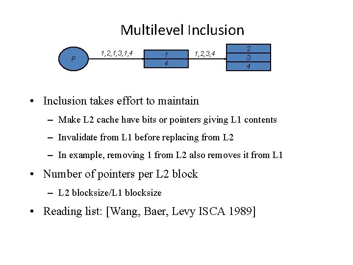 Multilevel Inclusion P 1, 2, 1, 3, 1, 4 1, 2, 3, 4 2