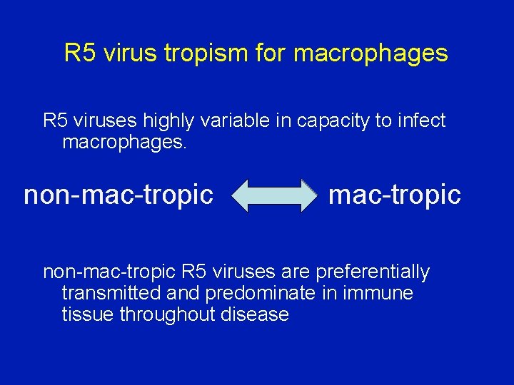 R 5 virus tropism for macrophages R 5 viruses highly variable in capacity to