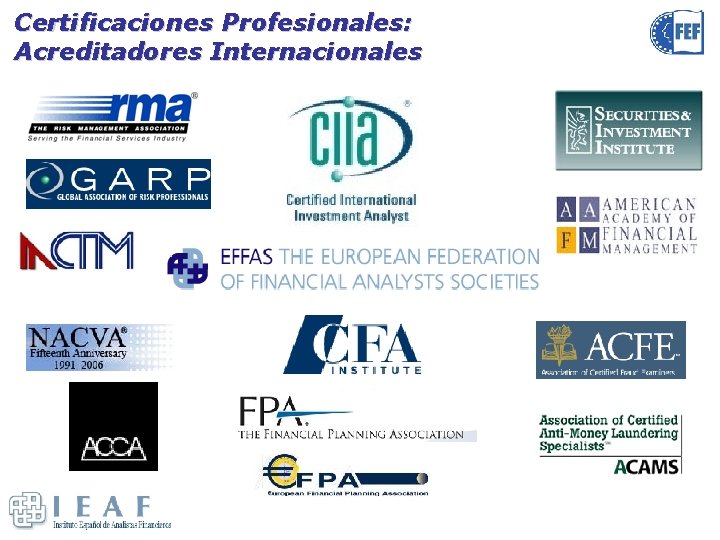 Certificaciones Profesionales: Acreditadores Internacionales 