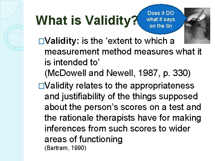 What is Validity? Does it DO what it says on the tin �Validity: is