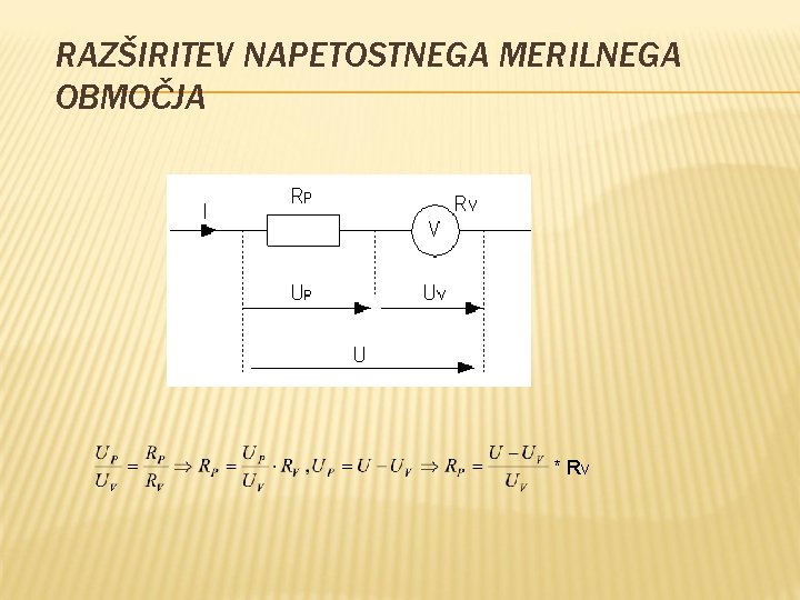RAZŠIRITEV NAPETOSTNEGA MERILNEGA OBMOČJA * RV 
