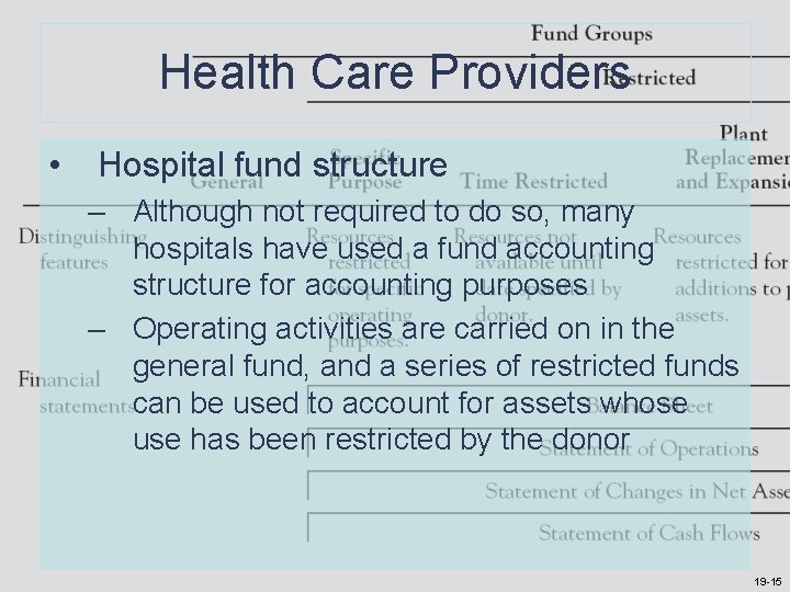 Health Care Providers • Hospital fund structure – Although not required to do so, Health Care Providers • Hospital fund structure – Although not required to do so,