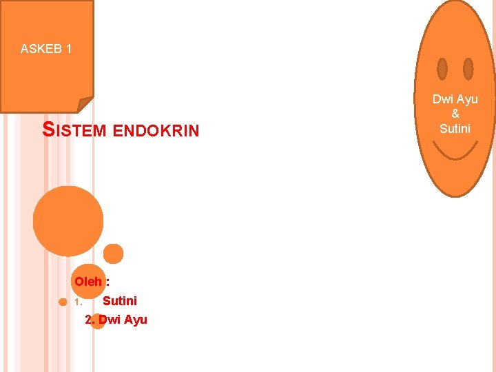 ASKEB 1 SISTEM ENDOKRIN Oleh : 1. Sutini 2. Dwi Ayu & Sutini 