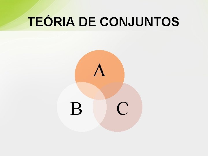 TEÓRIA DE CONJUNTOS A B C 