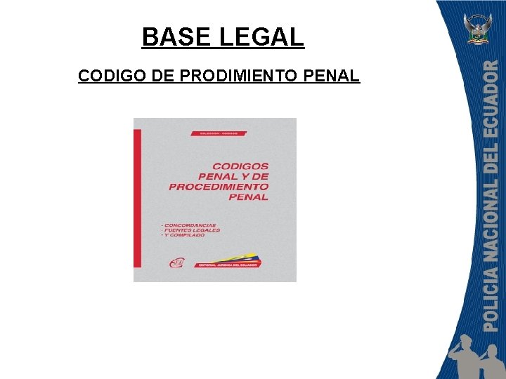 BASE LEGAL CODIGO DE PRODIMIENTO PENAL 