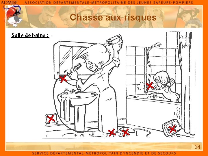 Chasse aux risques Salle de bains : 24 