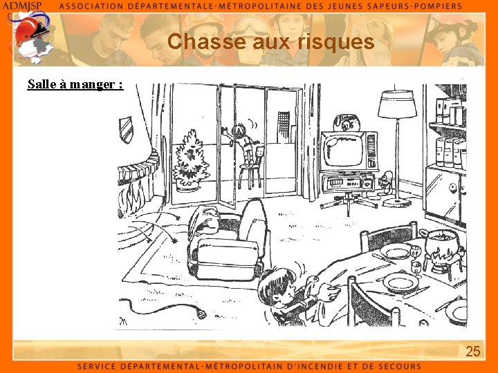 Chasse aux risques Salle à manger : 25 