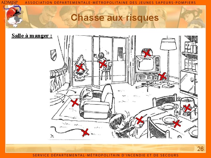 Chasse aux risques Salle à manger : 26 