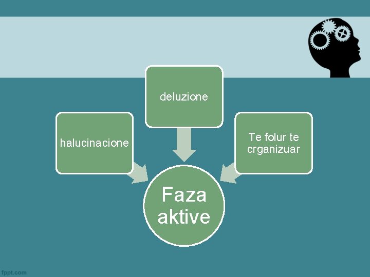 deluzione Te folur te crganizuar halucinacione Faza aktive 