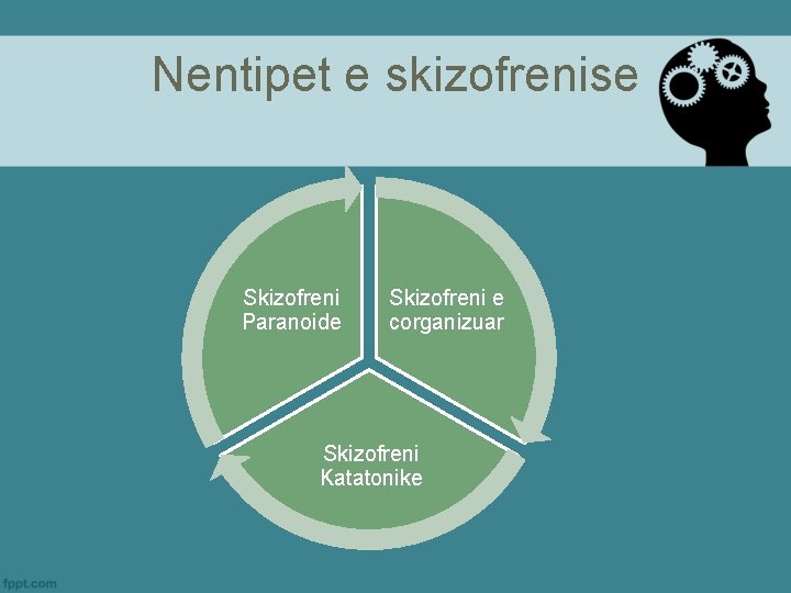 Nentipet e skizofrenise Skizofreni Paranoide Skizofreni e corganizuar Skizofreni Katatonike 