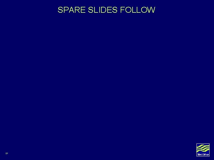SPARE SLIDES FOLLOW 21 SPARE SLIDES FOLLOW 21