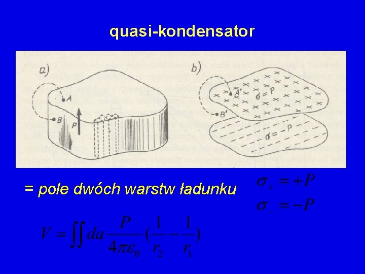 quasi-kondensator = pole dwóch warstw ładunku 