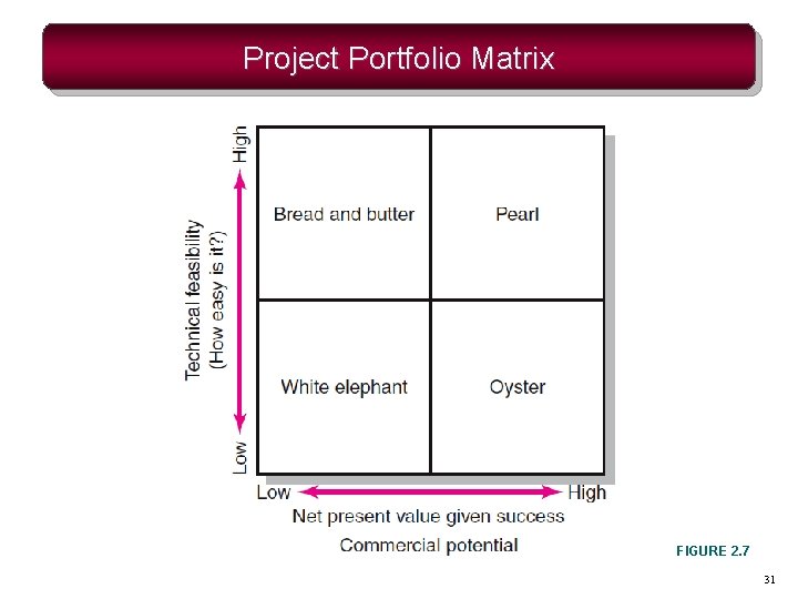 Project Portfolio Matrix FIGURE 2. 7 31 Project Portfolio Matrix FIGURE 2. 7 31