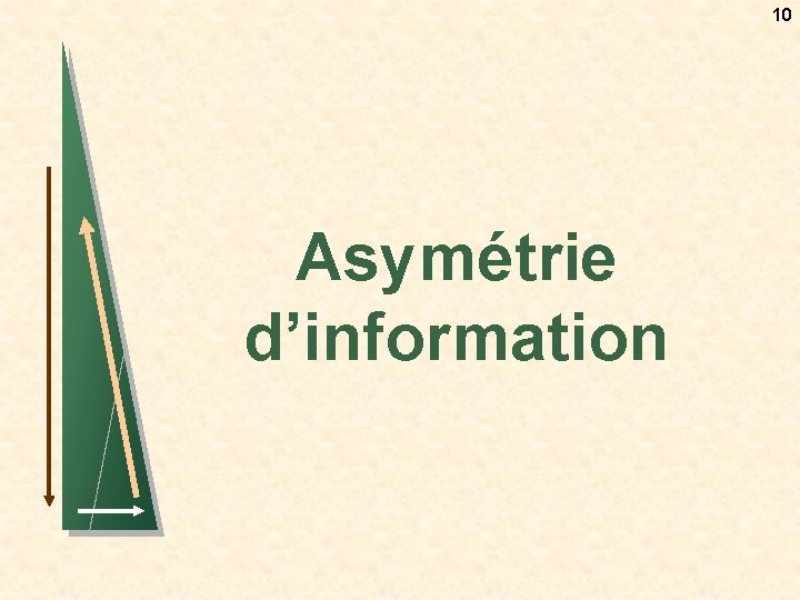 10 Asymétrie d’information 