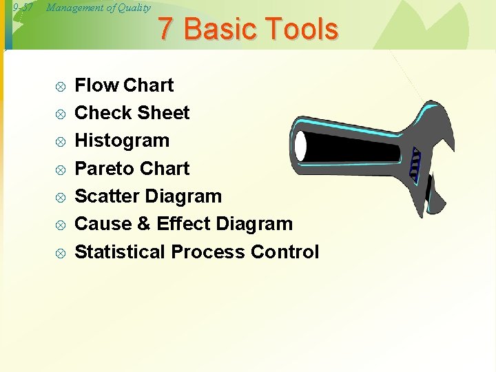 9 -57 Management of Quality Ä Ä Ä Ä 7 Basic Tools Flow Chart